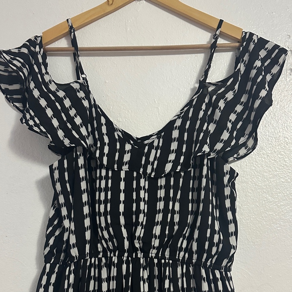Lily White Black and White Striped Jumpsuit - Picture 2 of 9